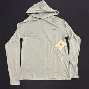 Eddie Bauer Mens Sage Green Hooded Rashguard Swim Shirt Size S EMT6806